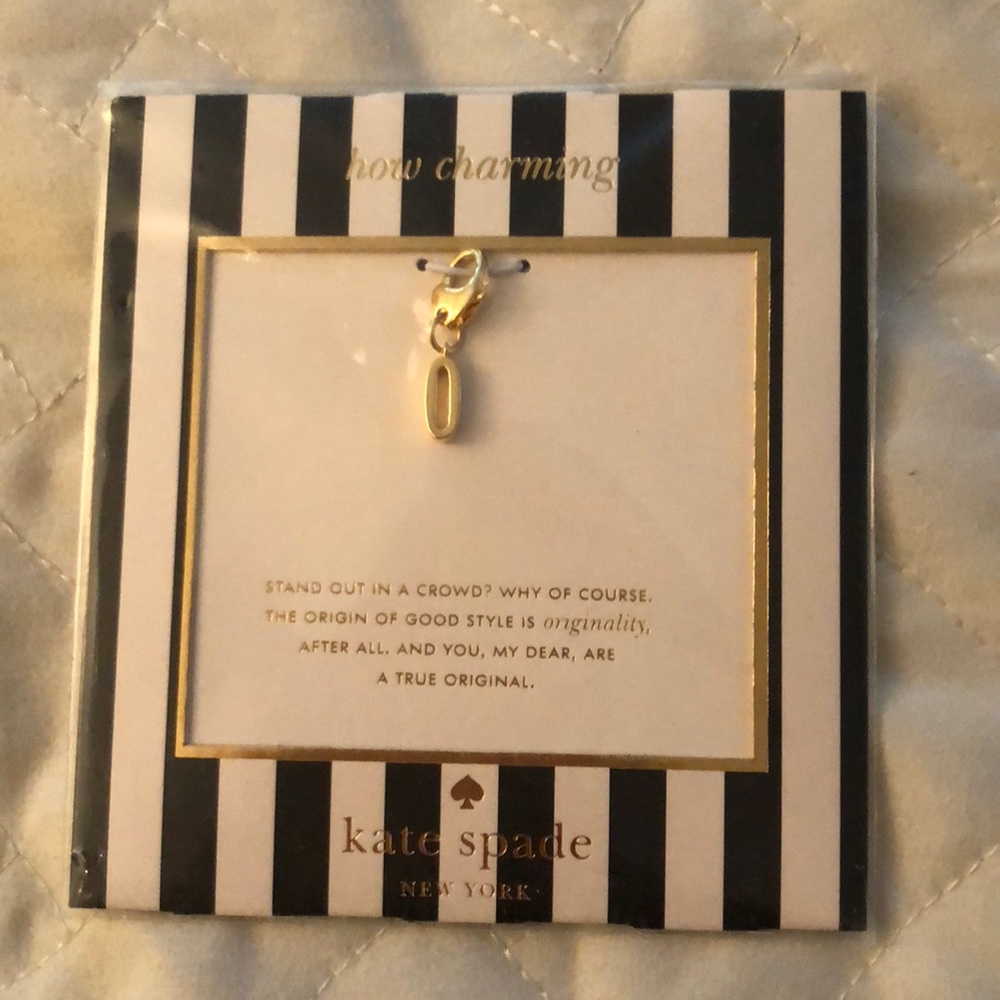 Kate Spade letter “O” charm new!